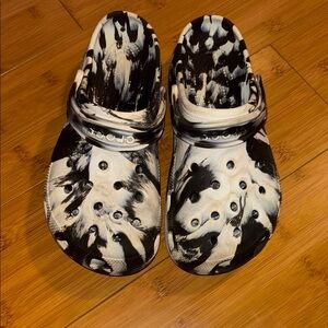 Black and White Crocs
